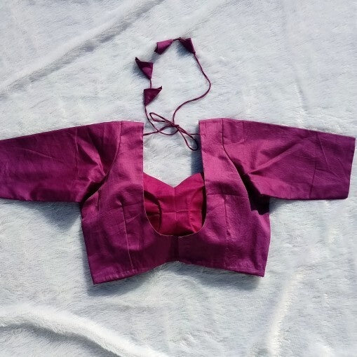 Purple Tukki Plain Jam Cotton Blouse