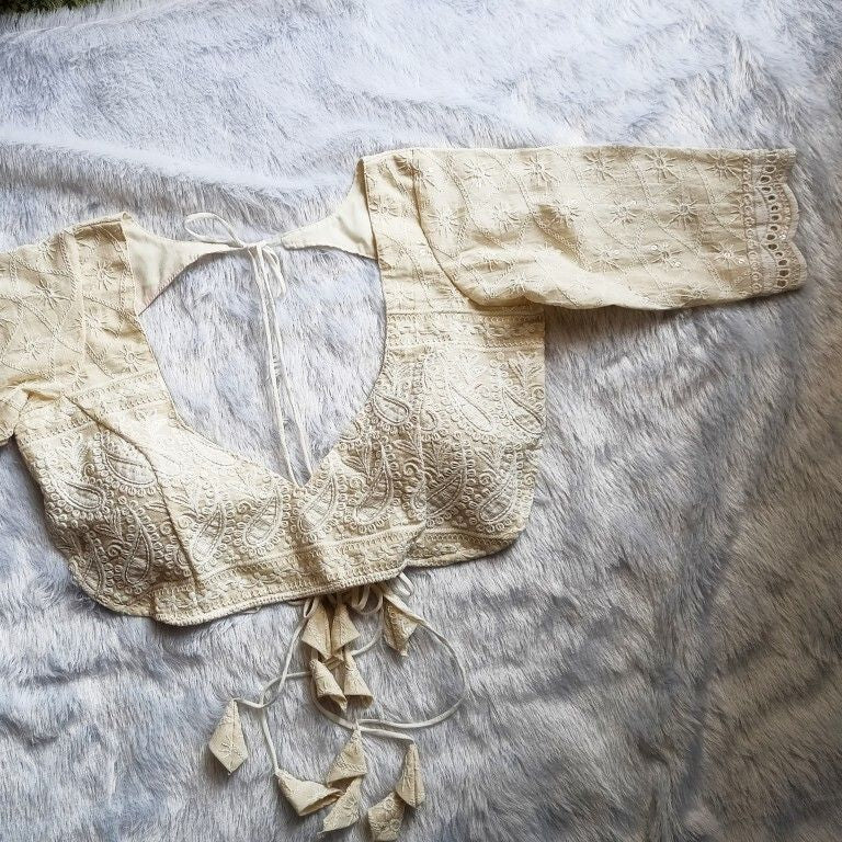 Chikan Rupaa Cotton Blouse Blouse