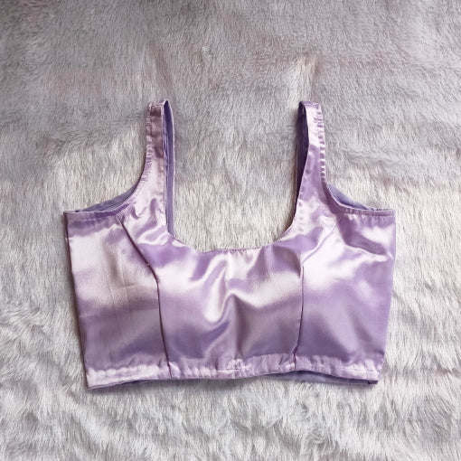 Lavender Satin Blouse Fal3099 Falamkari