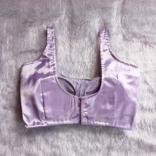 Lavender Satin Blouse