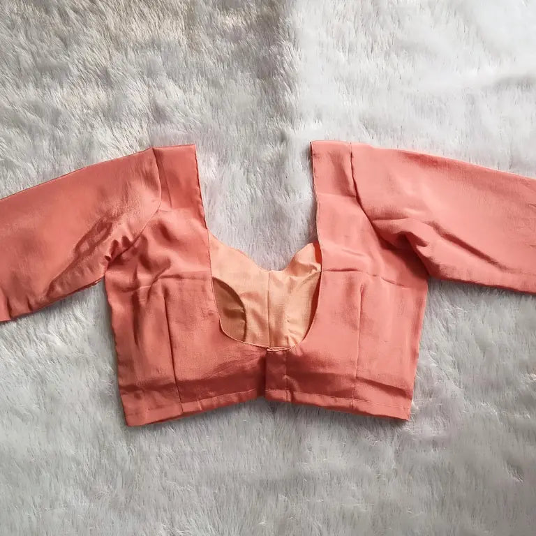 Rose Gold Tukki Plain Chinon Blouse
