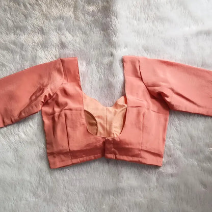 Rose Gold Tukki Plain Chinon Blouse