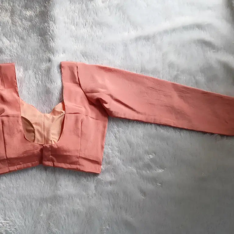 Rose Gold Tukki Plain Chinon Blouse