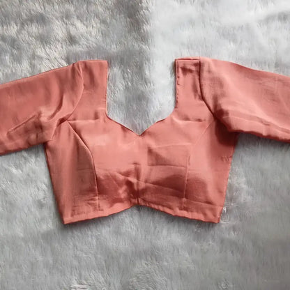 Rose Gold Tukki Plain Chinon Blouse