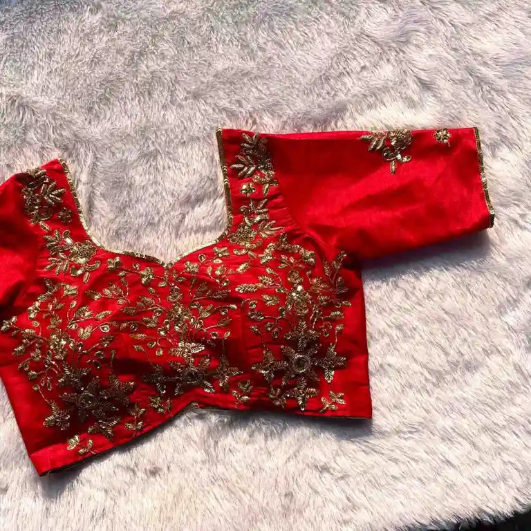 Bridal Handwork Pure Raw Silk Blouse