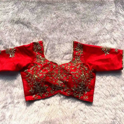Bridal Handwork Pure Raw Silk Blouse