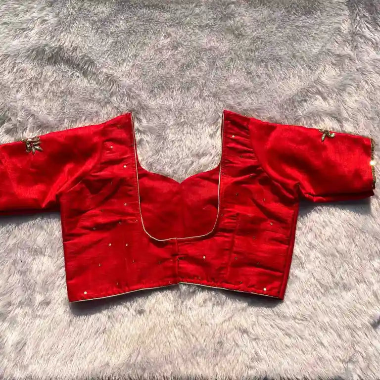 Bridal Handwork Pure Raw Silk Blouse