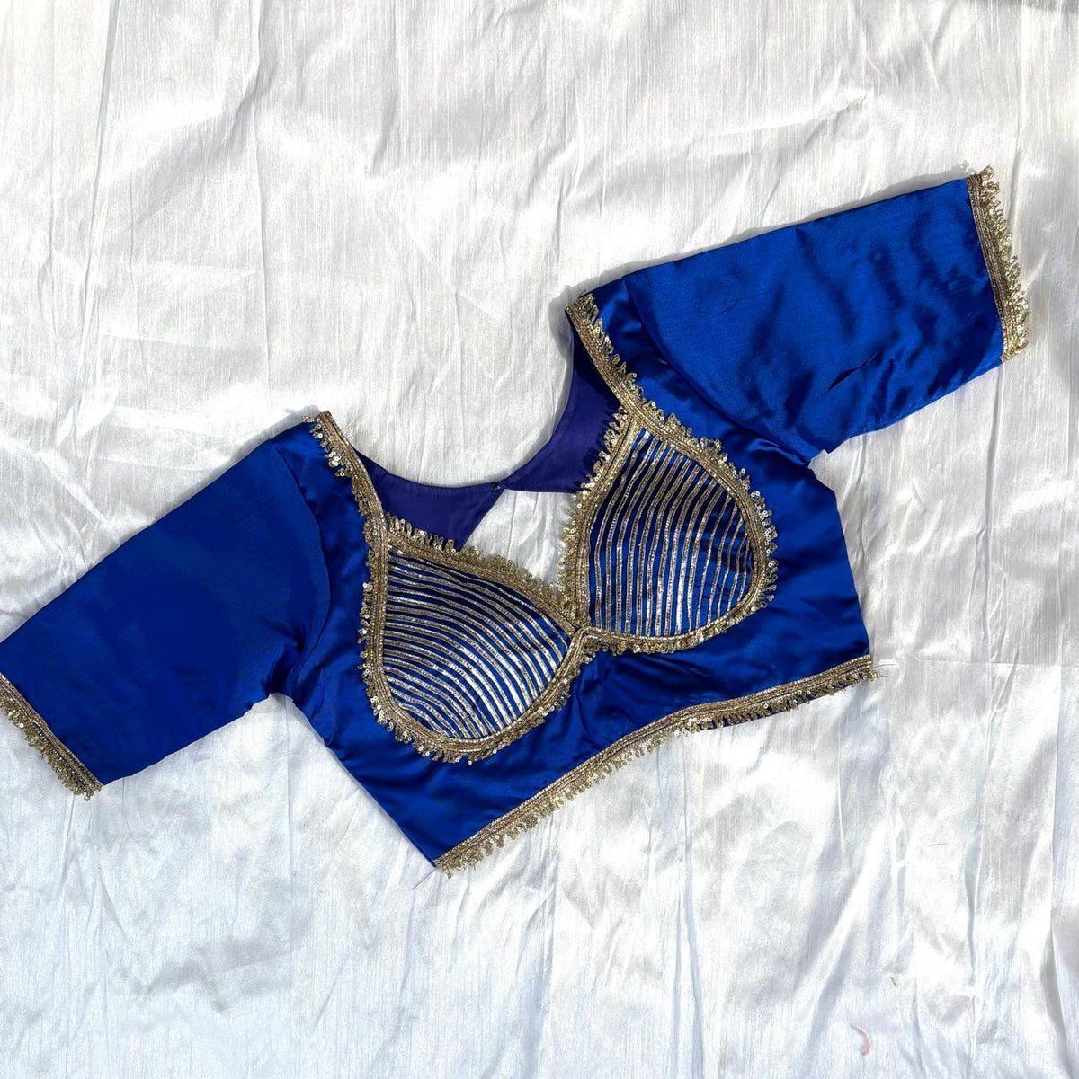 Royal Blue Tukki Gotta Work Blouse - Fal3361