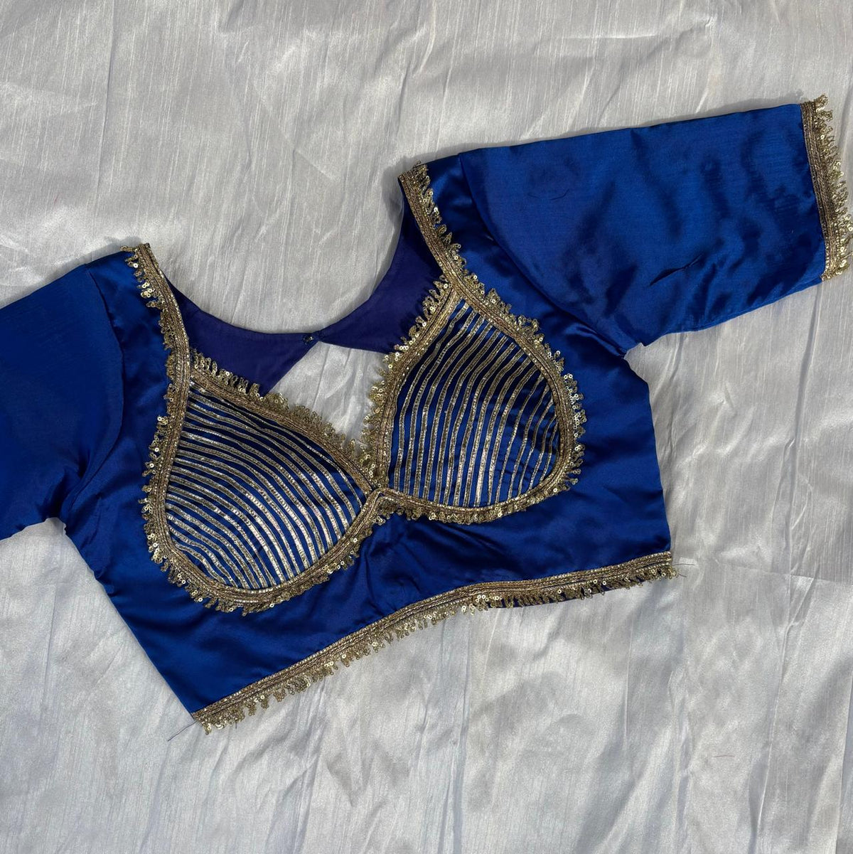 Royal Blue Tukki Gotta Work Blouse - Fal3361